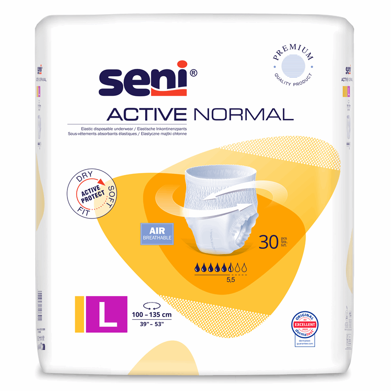 Seni Active Normal Majtki chłonne rozmiar L (100-135cm), 30 szt.