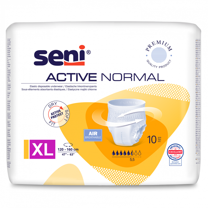 Seni Active Normal Majtki chłonne rozmiar XL (120-160cm), 10 szt.