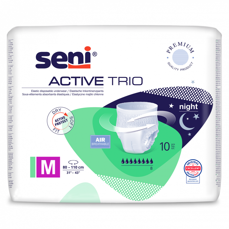 SENI ACTIVE TRIO Majtki chłonne M 10 szt.