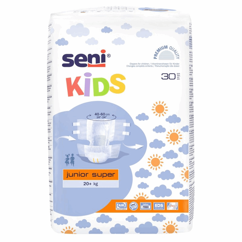 Seni Kids Junior Super Pieluchomajtki dla dzieci (20 kg+), 30 szt.