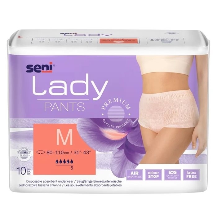 Seni Lady Pants Majtki Chłonne rozmiar M 10 sztuk
