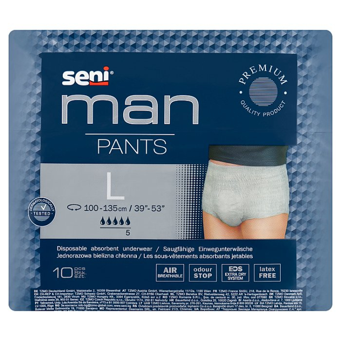 SENI MAN Pants Majtki chłonne rozm. L 10 szt.