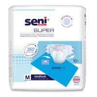 Seni Super pieluchomajtki dla dorosłych rozmiar M, 10 szt.