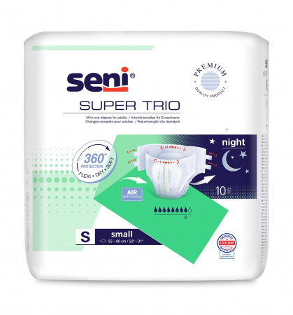 Seni Super Trio pieluchomajtki na ciężkie nietrzymanie moczu S, 10 szt.