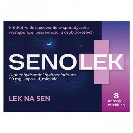 Senolek 50 mg kapsułki miękkie na sen, 8 szt.