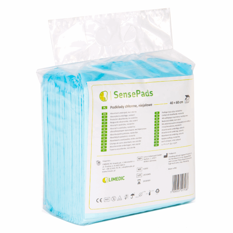 Sense Pads Podkłady higieniczne chłonne 60 x 40 cm, 25 szt.