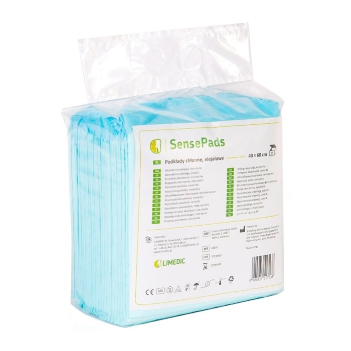 SensePads podkłady higieniczne chłonne 60 x 40 cm, 25 szt.
