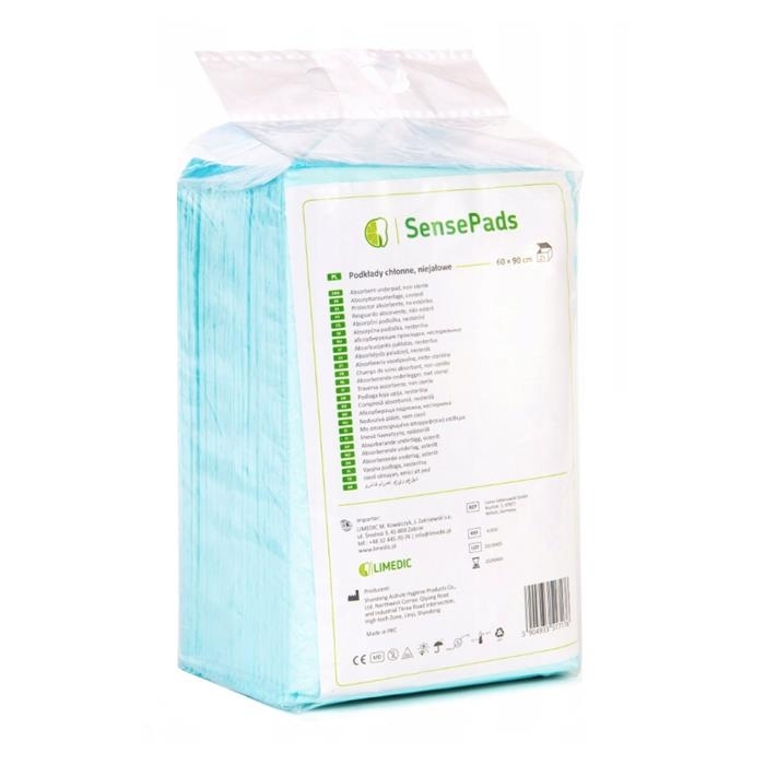 SensePads podkłady higieniczne chłonne 60 x 90 cm, 25 szt.