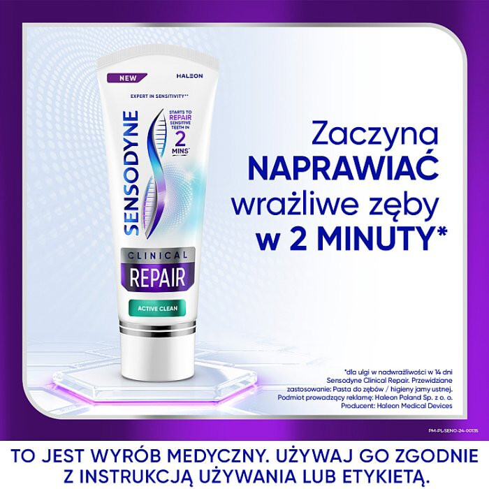 Sensodyne Clinical Repair Active Clean pasta do zębów, 75 ml
