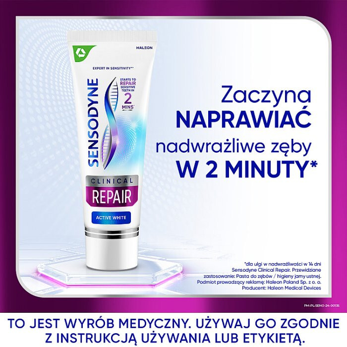 Sensodyne Clinical Repair Active White pasta do zębów, 75 ml