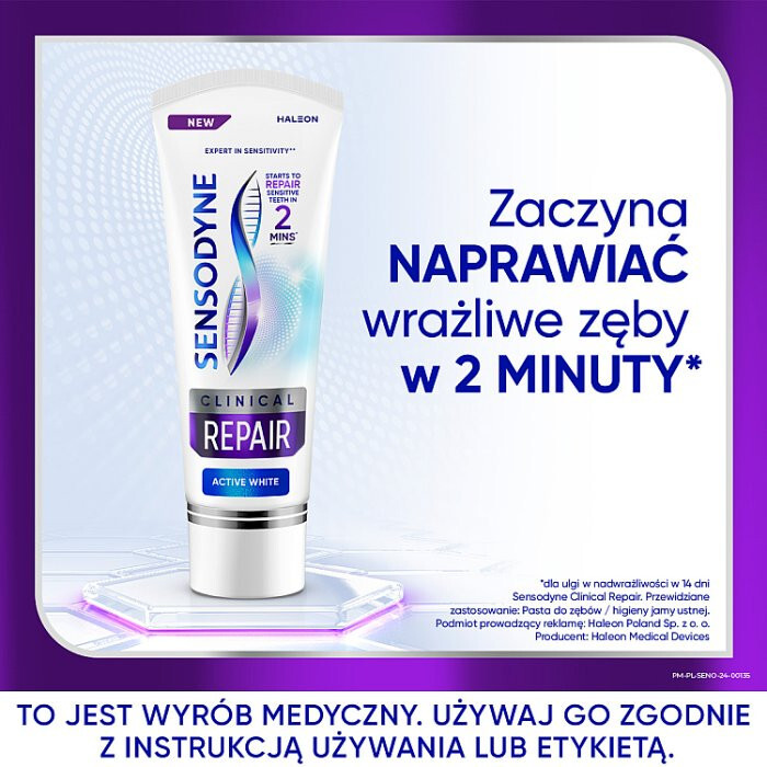 Sensodyne Clinical Repair Active White pasta do zębów, 75 ml