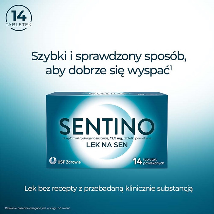 Sentino 12,5 mg lek na sen tabletki powlekane, 14 szt.