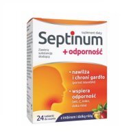 Septinum + odporność tabletki do ssania z imbirem i dziką różą, 24 szt.