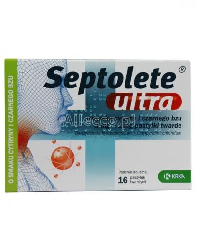 Septolete Ultra (smak cytryna i czarny bez) 16 pastylek do ssania