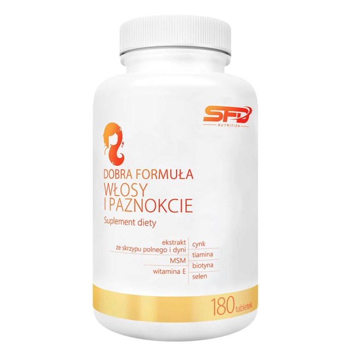 SFD Dobra Formuła Włosy i Paznokcie tabletki, 180 szt.