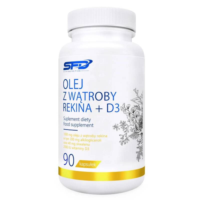 SFD Olej z wątroby rekina + D3 kapsułki, 90 szt.