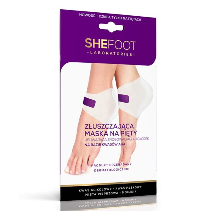 SheFoot Maska złuszczająca na pięty usuwająca zrogowaciały naskórek, 1 para