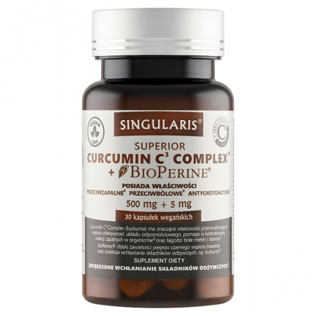 SINGULARIS Curcumin C3 Complex + Bioperine 30 kapsułek