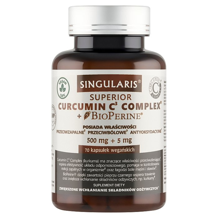 SINGULARIS Curcumin C3 Complex + Bioperine 70 kapsułek