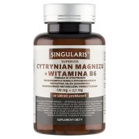 SINGULARIS Cytrynian magnezu + B6 60 tabletek powlekanych