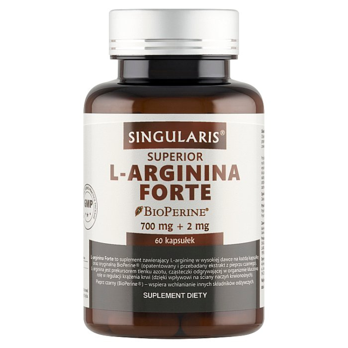SINGULARIS L-Arginina Forte + Bioperine 60 kapsułek