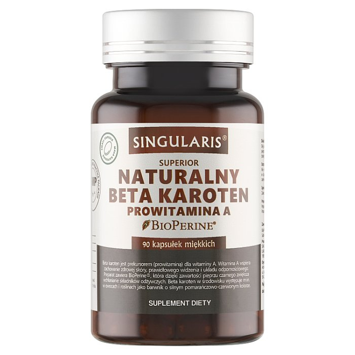 Singularis Naturalny Beta Karoten z prowitaminą A kapsułki miękkie, 90 szt.