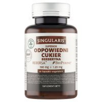 SINGULARIS Odpowiedni cukier Berberyna 60 kapsułek