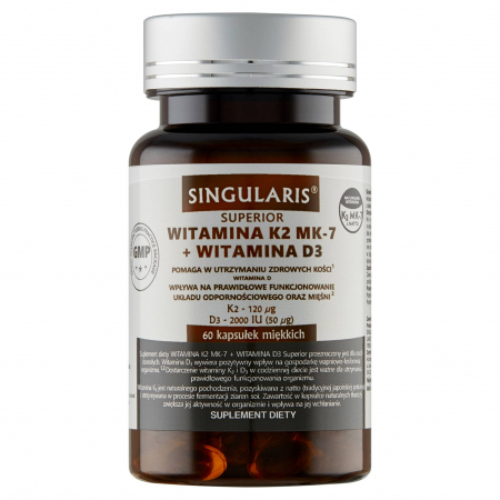 Singularis Superior Witamina K2 MK-7 kapsułki miękkie, 60 szt.