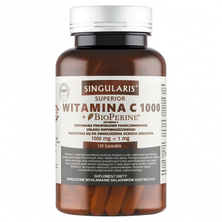 SINGULARIS Witamina C 1000 mg + Bioperine 120 kapsułek