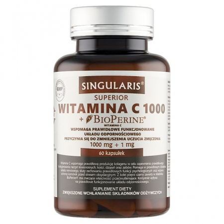 SINGULARIS Witamina C 1000 mg + Bioperine 60 kapsułek