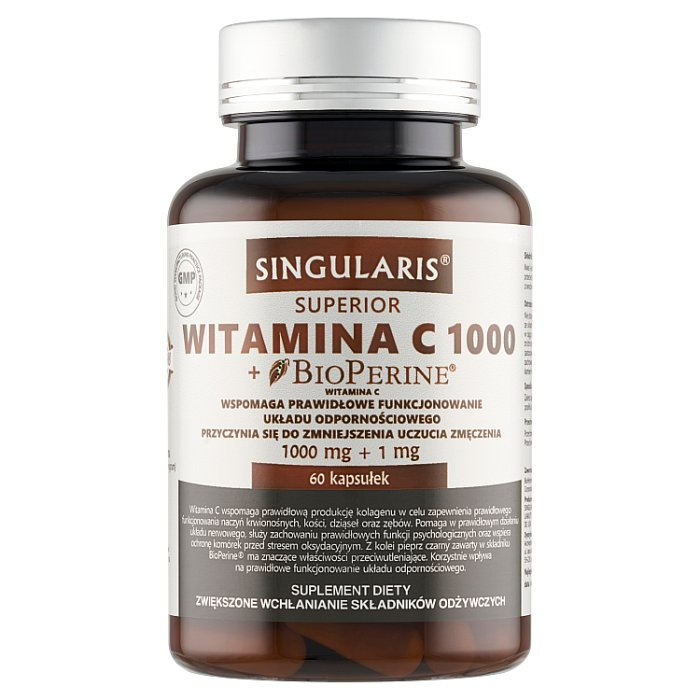 SINGULARIS Witamina C 1000 mg + Bioperine 60 kapsułek