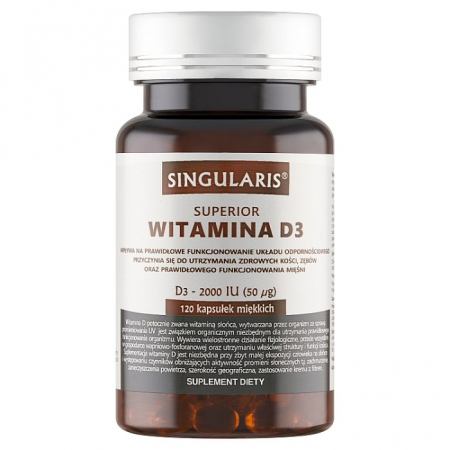 SINGULARIS Witamina D3 2000 j.m 120 kapsułek