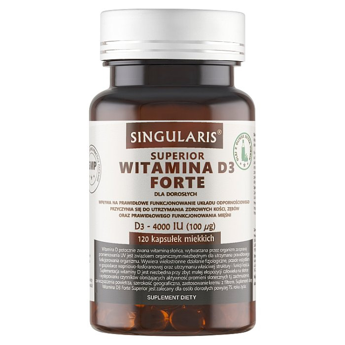 SINGULARIS Witamina D3 Forte 4000 j.m 120 kapsułek