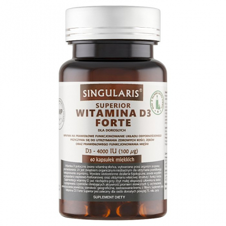 SINGULARIS Witamina D3 Forte 4000 j.m 60 kapsułek
