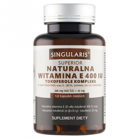 SINGULARIS Witamina E naturalna 400IU 120 kapsułek