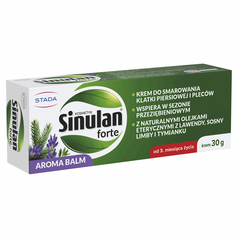 Sinulan Forte Aroma Balm Krem do smarowania klatki piersiowej i pleców, 30 g