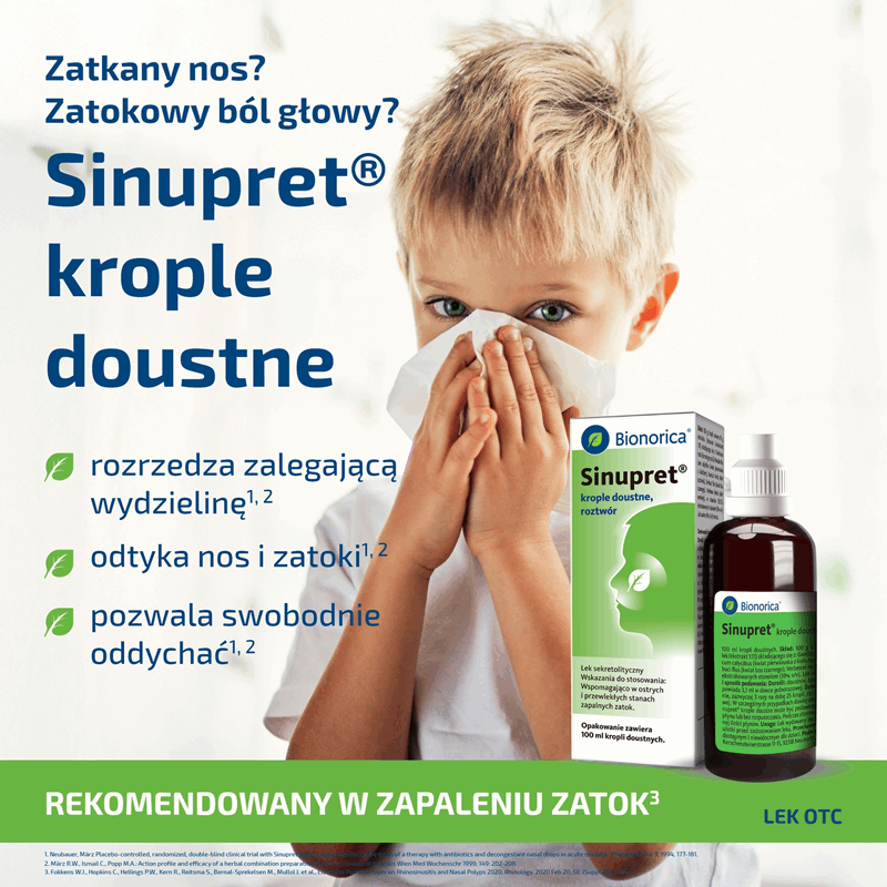 Sinupret krople 100 ml - zatoki