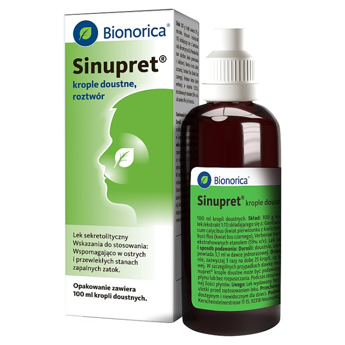 Sinupret krople 100 ml - zatoki