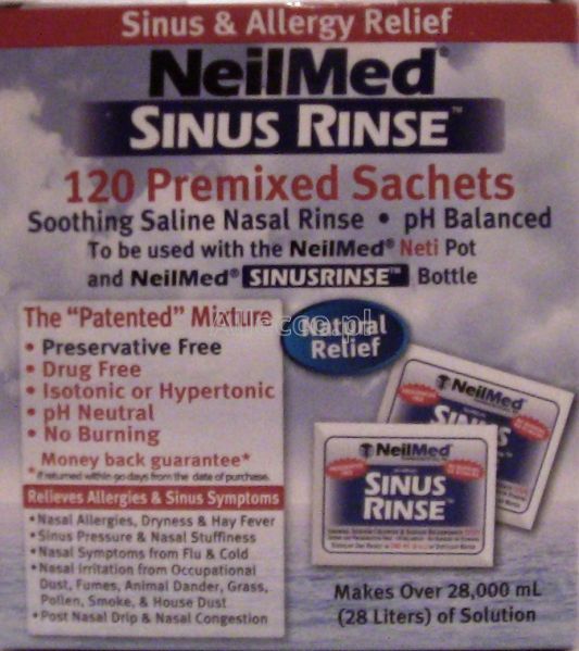 SINUS RINSE Zestaw uzupełniający do płukania nosa i zatok dla dorosłych 120 sasz.
