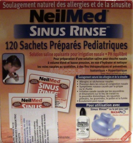 SINUS RINSE Zestaw uzupełniający do płukania nosa i zatok dla dzieci 120 sasz.