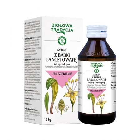 Sirupus Plantaginis syrop na przeziębienie z babki lancentowatej, 125 g
