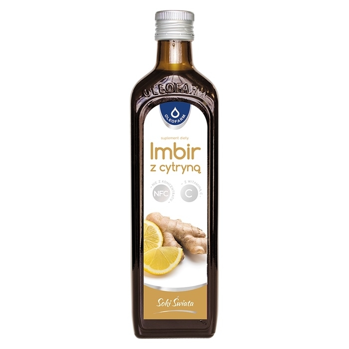 Sok z imbiru i cytryny z witaminą C 490 ml