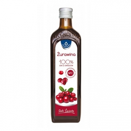 Oleofarm Żurawina 100% sok z owoców żurawiny, 490 ml