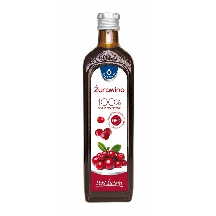 Oleofarm Żurawina 100% sok z owoców żurawiny, 490 ml