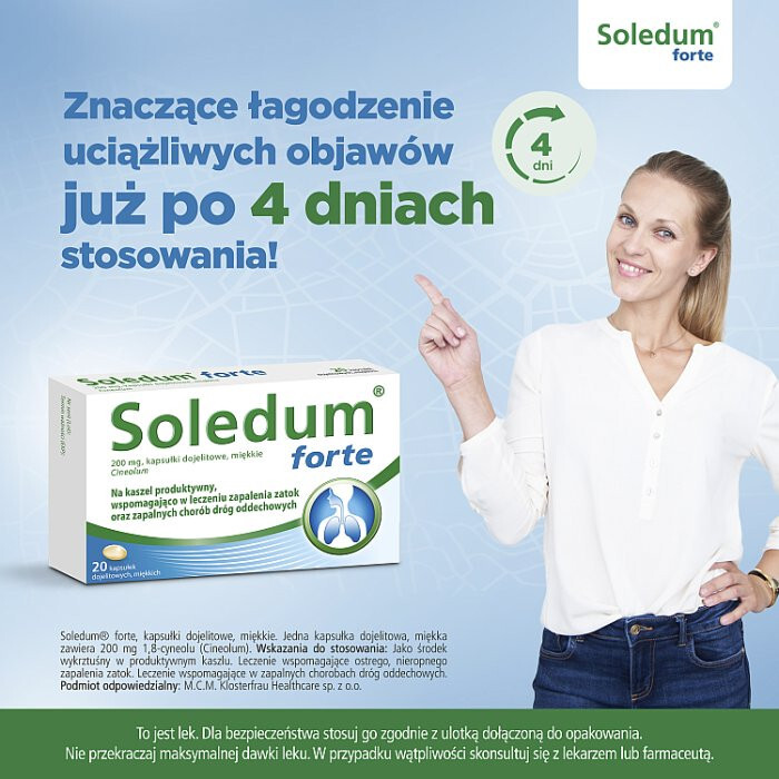 Soledum forte 200 mg kapsułki dojelitowe miękkie, 20 szt.