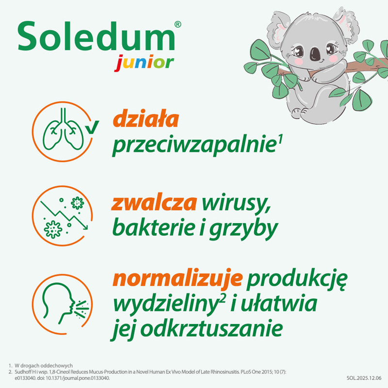 Soledum junior 100 mg kapsułki dojelitowe, 20 szt.