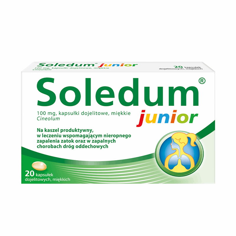 Soledum junior 100 mg kapsułki dojelitowe, 20 szt.