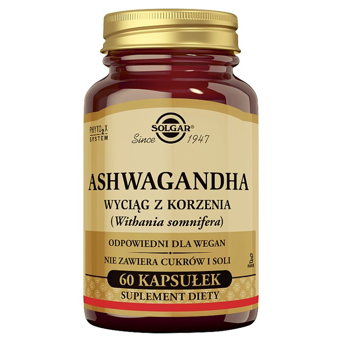 SOLGAR Ashwagandha - Witania Ospała 60 kapsułek