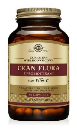 SOLGAR Cran Flora z probiotykami 60 kapsułek
