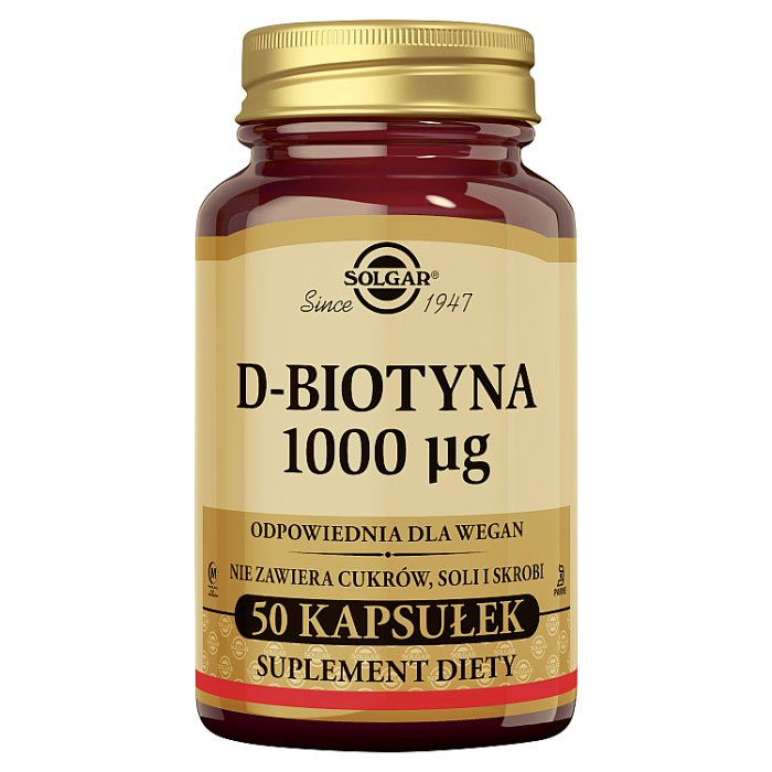 SOLGAR D-Biotyna 1000 ug 50 kapsułek
